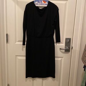 Black dress long sleeved. Elastic waist.
